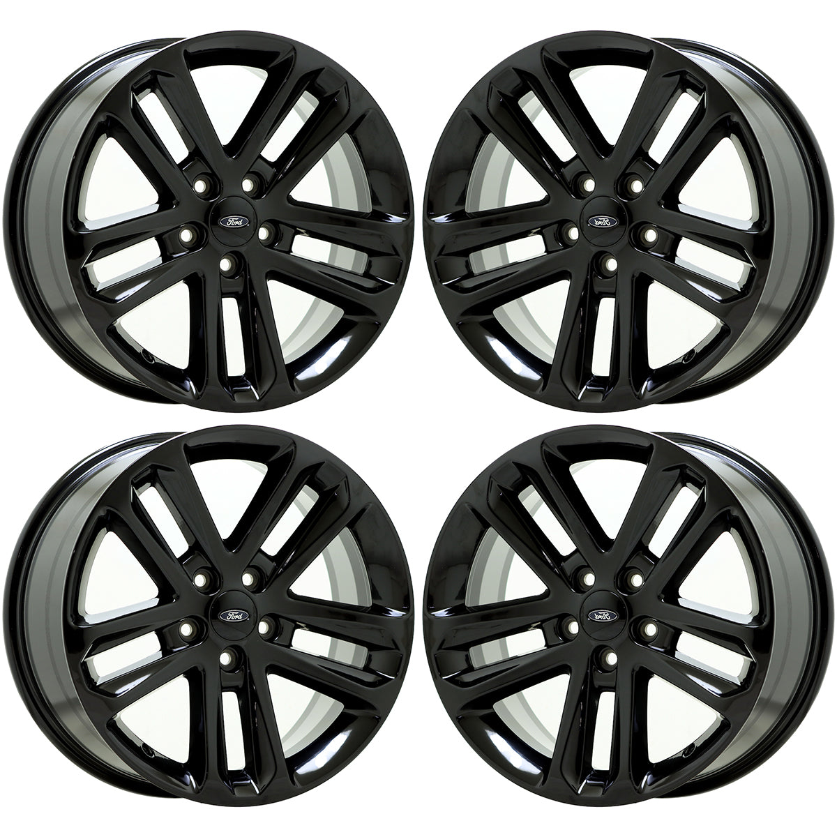 18" Ford Explorer Gloss Black wheels rims Factory OEM set 3859